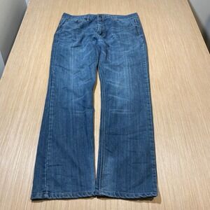 F.U.S.A.I. Mens Straight Leg Jeans Medium Wash Blue Denim Size 38x32